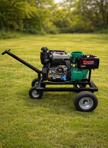 [6X623HPDC] Bomba de Agua 6X6 BARNES MOTOR 23HP DIESEL Con Carreta 