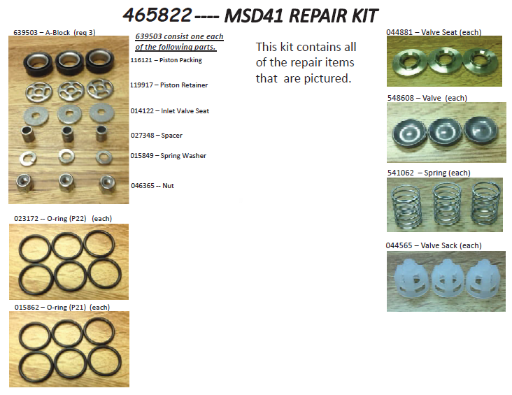 Kit Reparacion Unidad Maruyama MS415ECH-MSD41