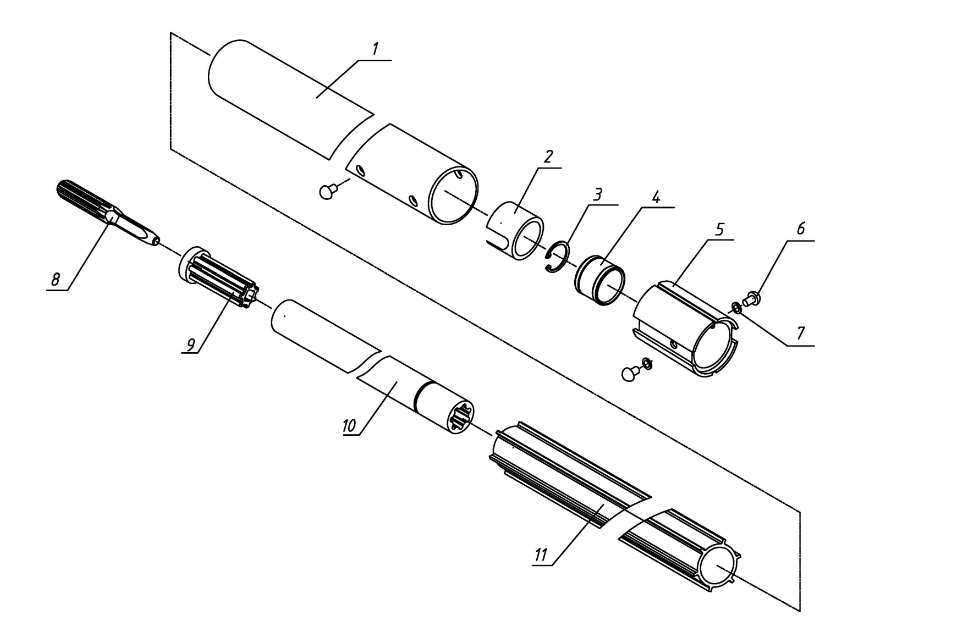 Tubo Completo Podadora Altura NK-QJ270